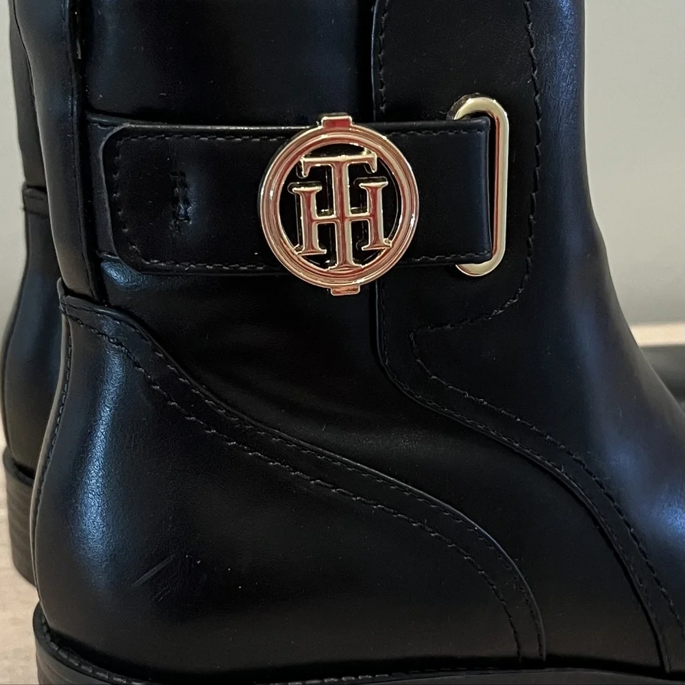 Tommy Hilfiger Rezin 2 Black Boots in Size 7 New Without Box‎